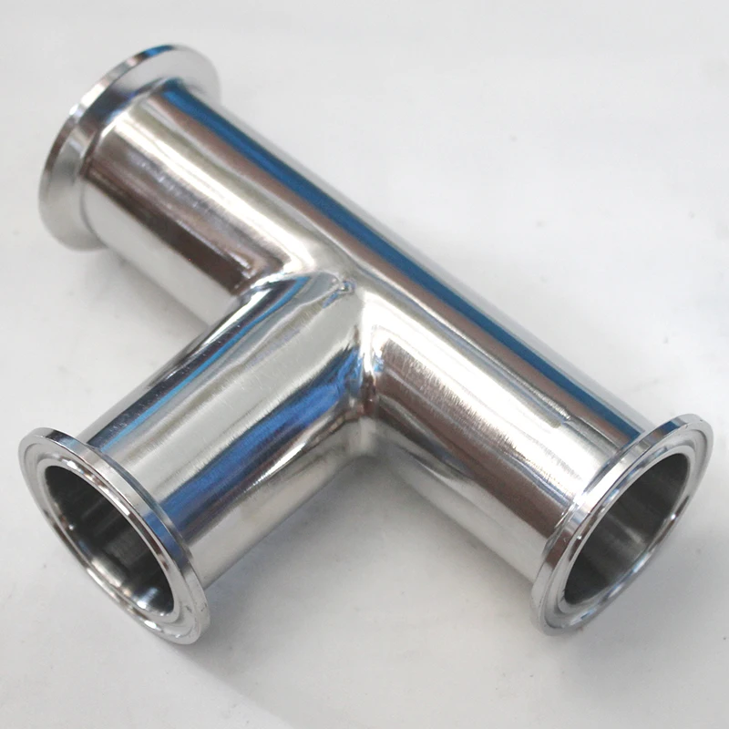1-1/4" 1.25" Pipe OD 32mm Sanitary 3 Way Tee Stainless Steel SS304 Weld Ferrule OD 50.5mm fit 1.5" Tri Clamp