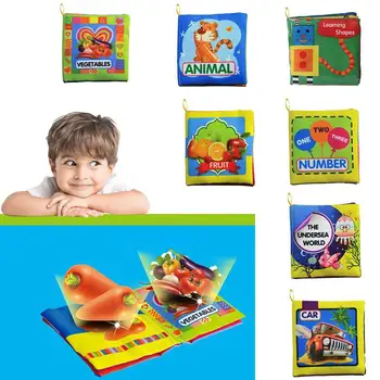 

Soft Cloth Book Toys Infant Early Learning Educational Rustle Coloring Animal Book Baby Rattles & Mobiles 0-12 Months