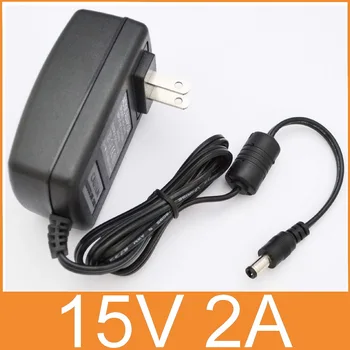 

50PCS high quality 15V2A AC 100V-240V Converter Adapter DC 15V 2A 2000mA Power Supply US Plug 5.5mm x 2.1-2.5mm