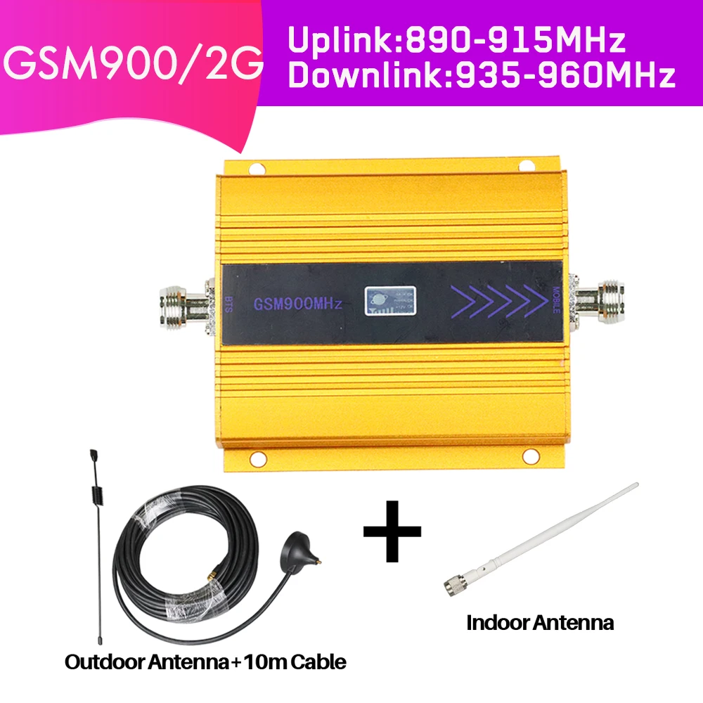 

GSM Mobile Cellular Signal Repeater Amplifier 20dBm Cellphone Booster 2g Repetidor De Sinal Celular 900mhz phone signal booster