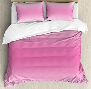 

Ombre Duvet Cover Set Fairytale Cotton Candy Inspired Girly Design Room Decorations Digital Modern Art Print 4 Piece Bedding Set
