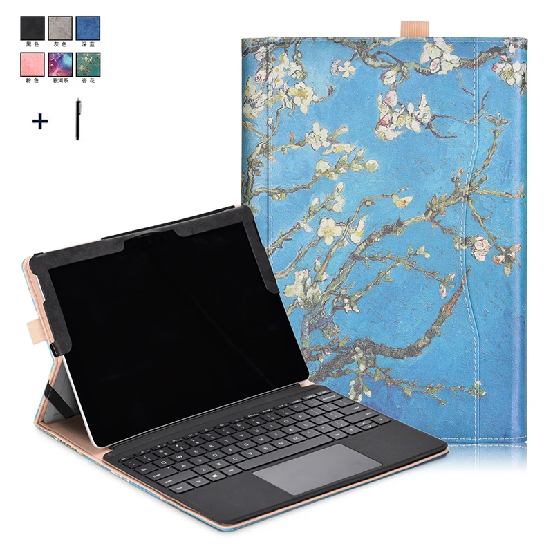 

For Microsoft Surface Go 10.0'' Flip Frame Case Cover For Microsoft Surface Go 10.0'' Card Slot Leather Capa Fundas+Stylus