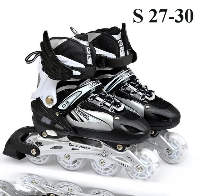 1 Pair ProAdjustable Adult Sliding/Slalom Inline Skates Shoes Roller