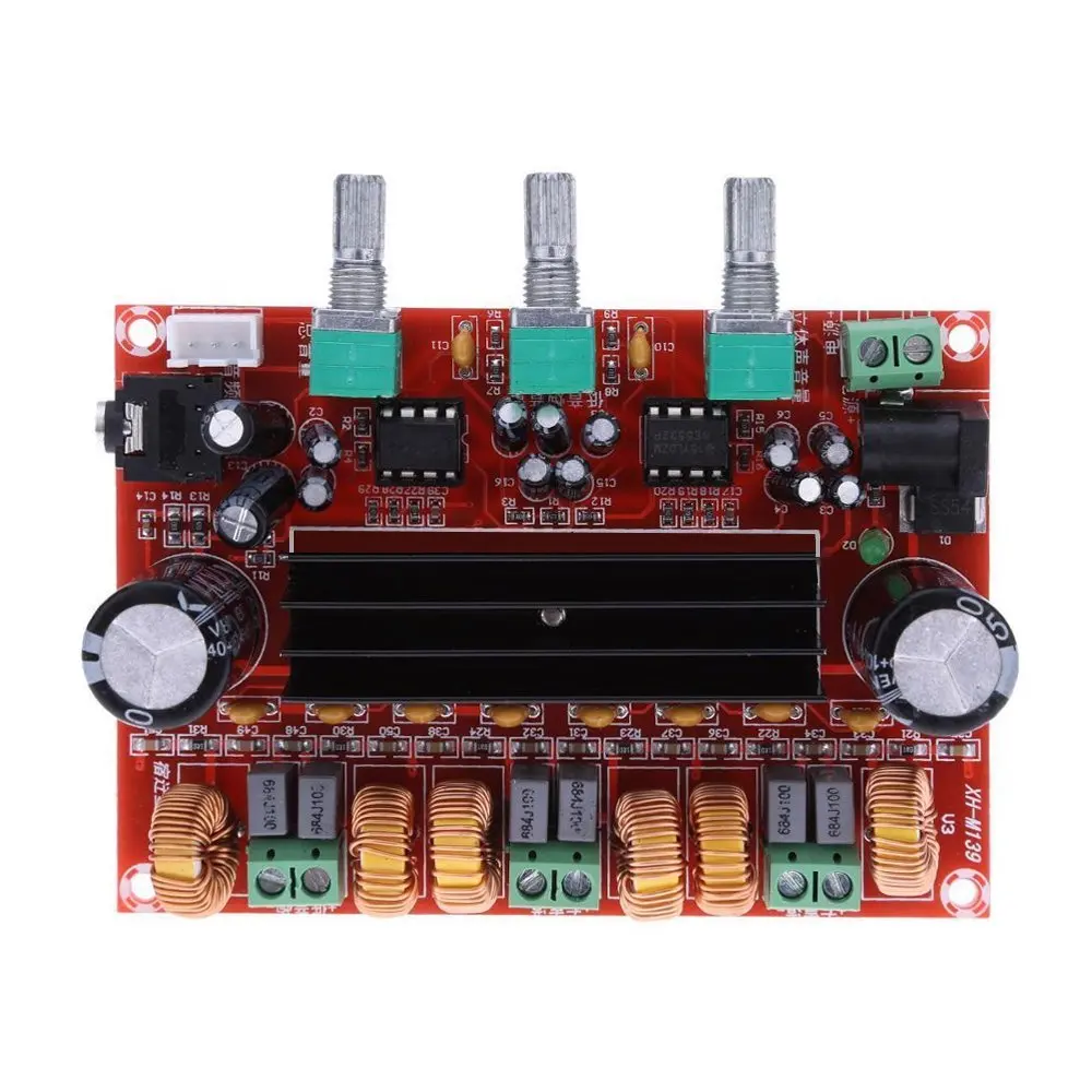 Новая плата усилителя TPA3116D2 50Wx2+ 100 Вт 2,1 канальный цифровой сабвуфер мощность 12~ 24 В