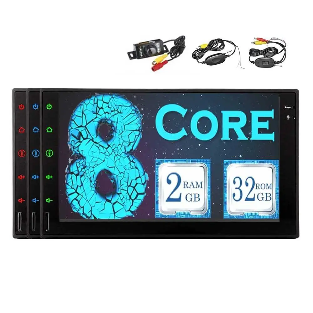 Android 7.1 2Din Car Stereo Radio GPS Navigation with Bluetooth WIFI, Colorful Button illumination,with Wireless Backup Camera!! Android 7.1 2Din Car Stereo Radio GPS Navigation with Bluetooth WIFI, Colorful Button illumination,with Wireless Backup Camera!!