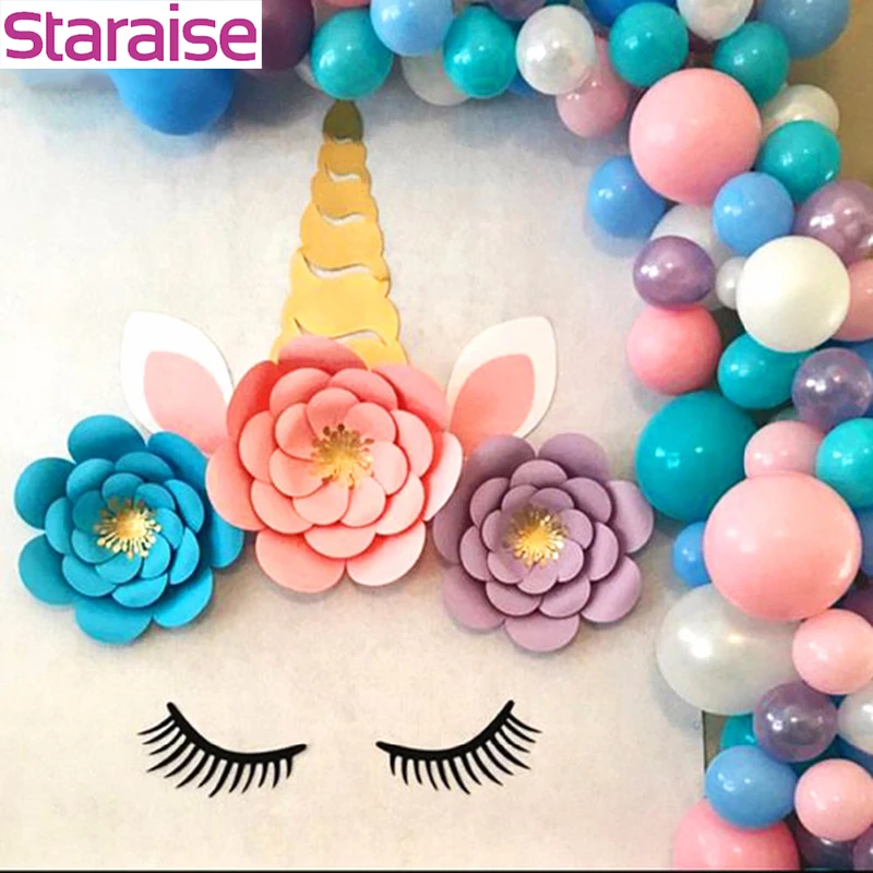

Staraise Artificial Paper Flower Unicorn Party Decoration Standing Unicorn Balloon Unicorn Party Supplies Birthday Party Decor