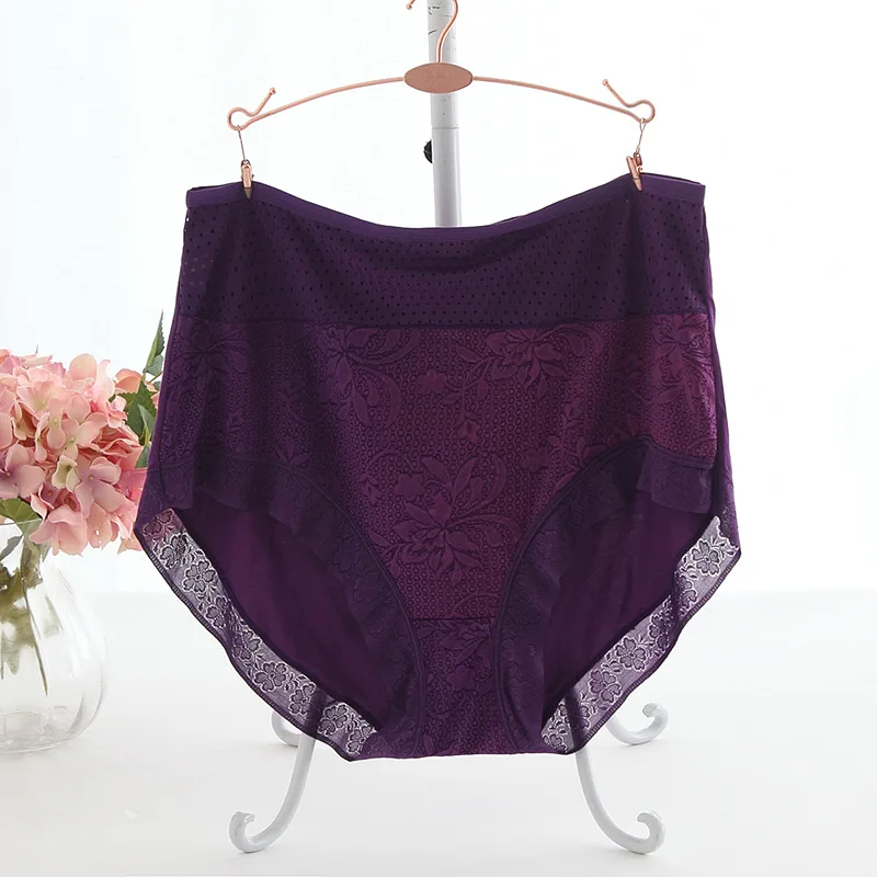 

New Arrival Women's briefs sexy lingeries Plus size 7XL large size Breathable Modal hollow underwears women panties