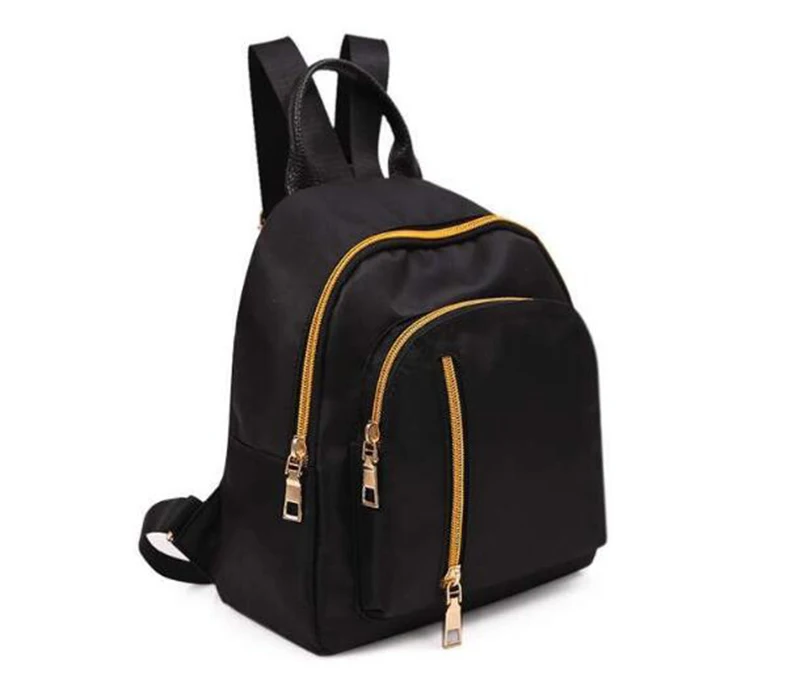 Женский рюкзак в консервативном стиле, нейлоновый женский рюкзак, высокое качество, сумки через плечо, Студенческая сумка, черный рюкзак A2217