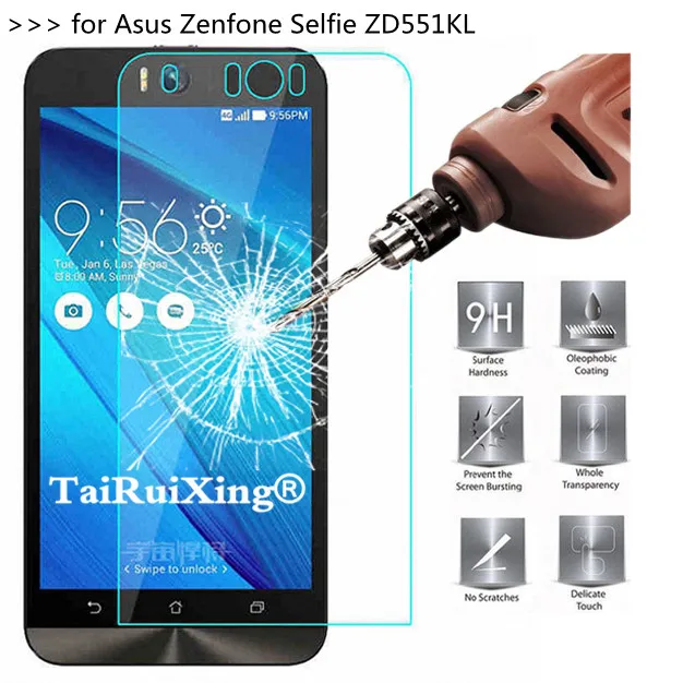 9H 2.5D 0 26 мм Закаленное стекло Защитная пленка для Asus Zenfone Selfie ZD551KL 5 5&quot | Мобильные