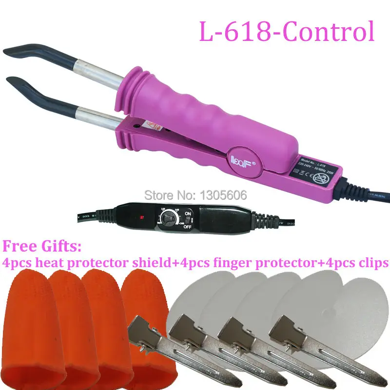 FLAT PLATE Hot Fusion Heat Gun Connector Pre Bonded Hair ...