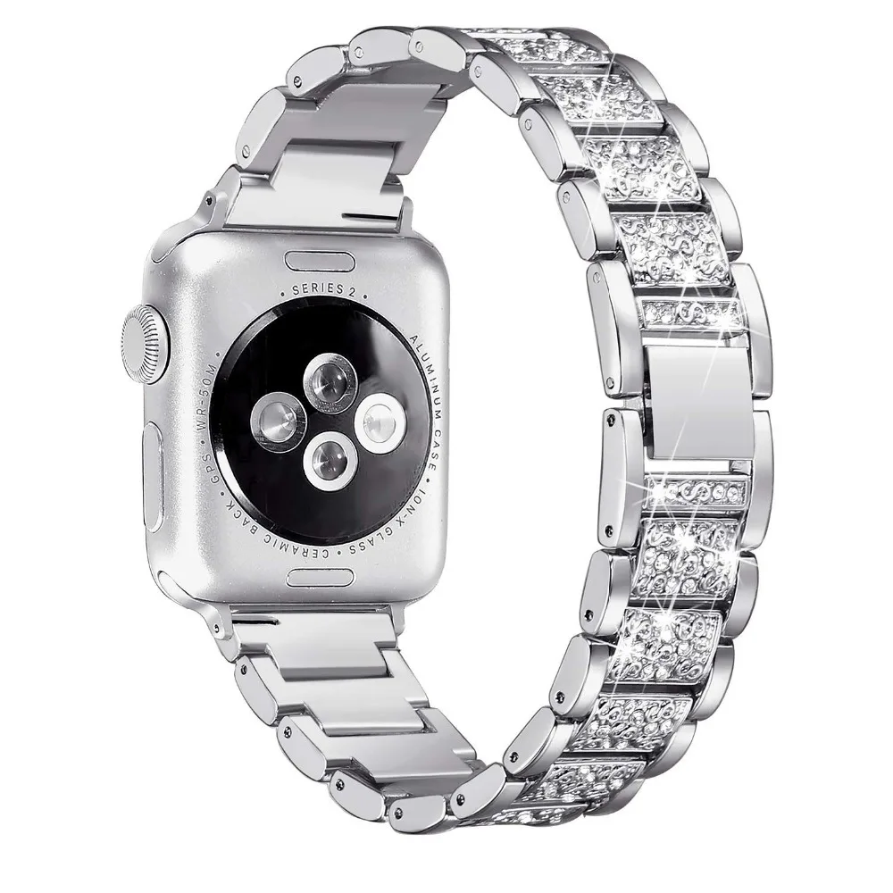 Kingbeike Нержавеющая сталь ремешки наручных часов для Apple Watch серии 1/2/3/4 iwatch 38 мм 40 42