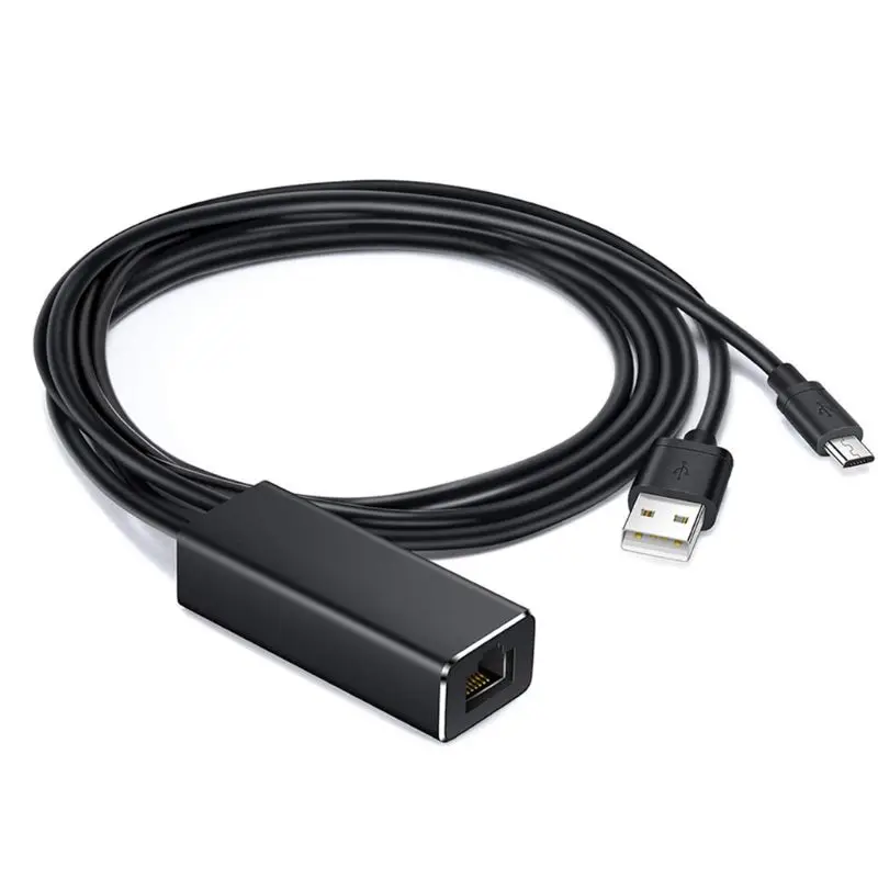 Аудио ТВ Stick HD 480 Мбит/с Micro USB 2,0 для RJ45 адаптера Ethernet 10/100 Мбит/с для своих ТВ/Google домашний мини-январь-12