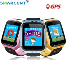 Smarcent Q528 Children GPS Smart Watch With Flashlight and Camera Baby Watch SOS Call Location Device Tracker for Kid Safe watch