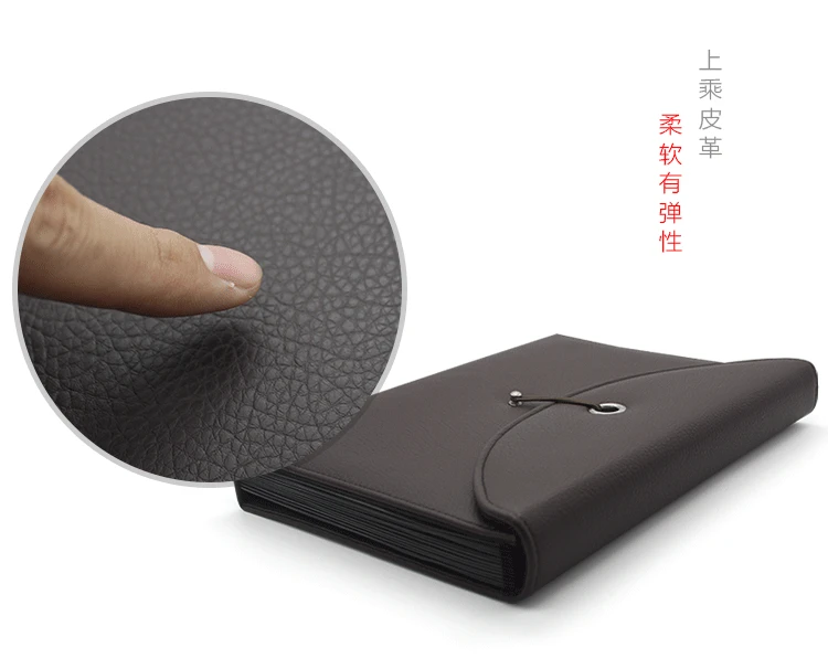 Leather Conference Folder Business File Travel Meeting Holder Daily Office Envelope Organ Bag A4 Size (12)