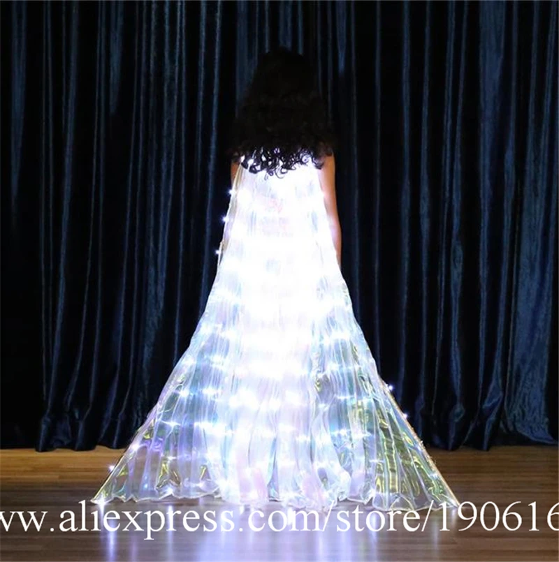 Belly Dance Glowing Wings Cloak Children Fluorescent Butterfly Rainbow Multicolored LED Glowing Wings7