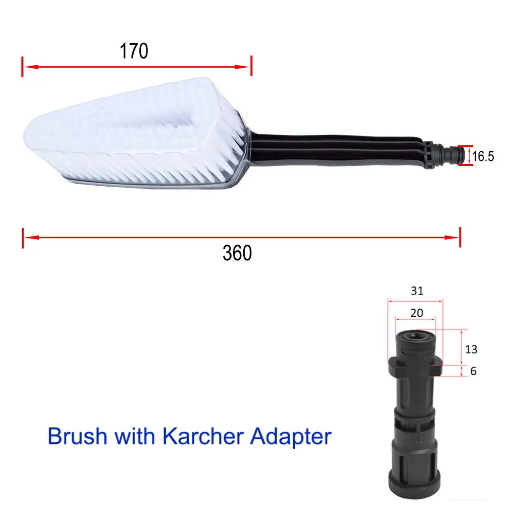 Фиксирующая щетка для очистки воды, жесткая щетка для мойки Karcher K2 K3 K4 K5 K6 K7, мойка высокого давления для мойки автомобиля