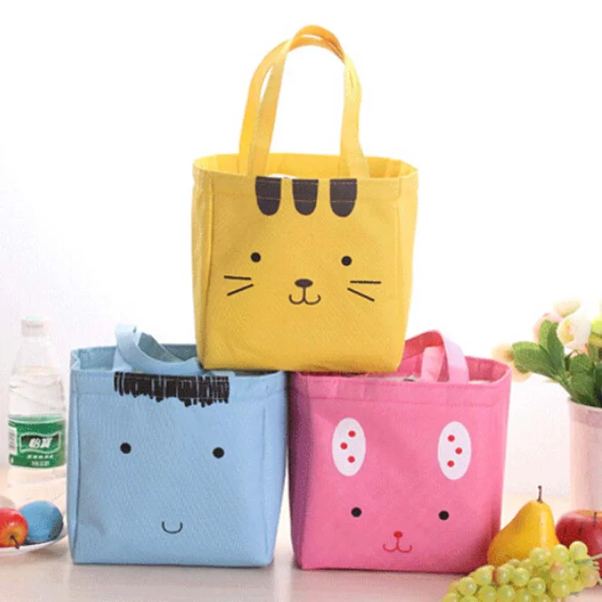 

Popular Cute Cat Lunch Box Bags Cooler for Women Kids Used Thermal Bag Lunch Box Food Picinic Bag Lancheira Thermo