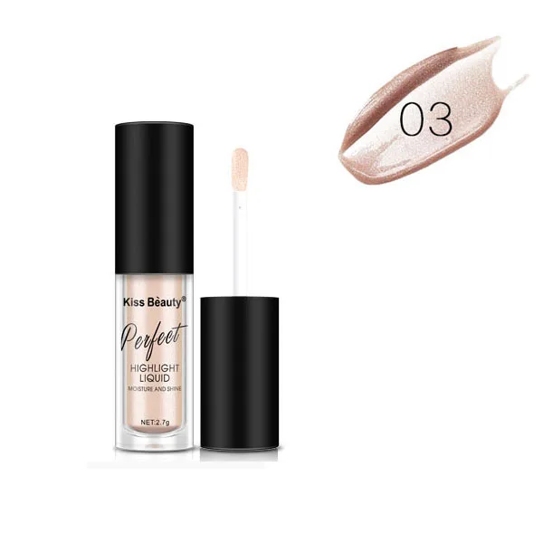 Kiss beauty Illuminator контуринг Макияж жидкий хайлайтер осветлитель для лица консилер праймер бронзатор для лица светящийся набор косметики - Цвет: 3