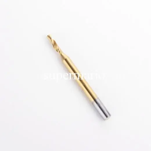 

1/8'' Titanium N2 Coated Carbide One Single Flute Milling Cutter CNC Router Bit 3.175mm x 2mm x 15mm (1LX3.215-Tix1pc)
