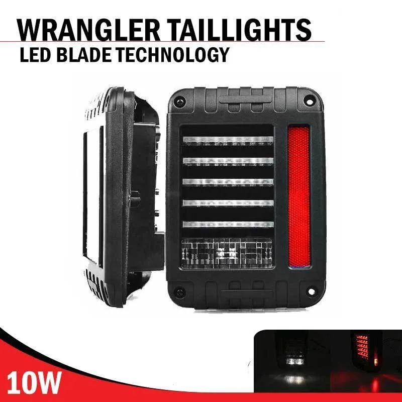 

For 07-16 Jeep Wrangler LED Tail Lights Rear Brake Reverse Lamps 480LM For Jeep Wrangler JK LED Brake Tail Lights Kit