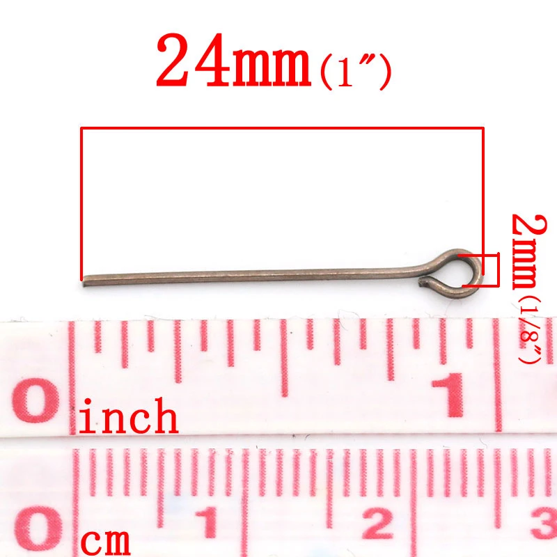 DoreenBeads штифты для глаз антикварная медь длиной 24 мм 0 7 (21 калибр) 1000 шт. (B24397) yiwu|pin