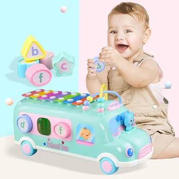 

Baby Toys 0 12 13 24 Months Learning Musical Instrument Toys for Toddlers School Bus Baby Boy Toys Brinquedos Para Bebe Oyuncak