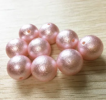 

(choose size) 12mm/16mm/20mm light pink acrylic wrinkles pearl beads for DIY chunky beads Jewelry necklace making