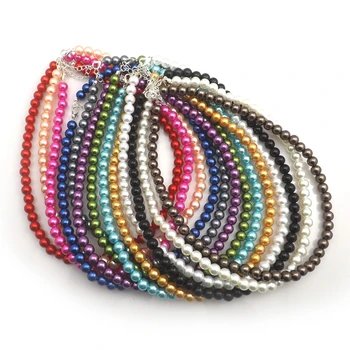 XiaoYaoTYM Mixed Lot 24pcs 8mm Imitation Pearl Necklace Fashion 17" Imitation Pearl Choker Wholesale 1