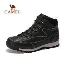 CAMEL/уличная походная обувь; мужская кожаная обувь с высоким берцем на шнуровке; амортизация; нескользящие дышащие треккинговые ботинки для альпинизма