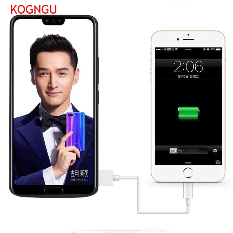 

Kogngu Fashion Battery Charger Case for Huawei Honor 10 6500mah Back Clip Battery Wireless Fast Charger