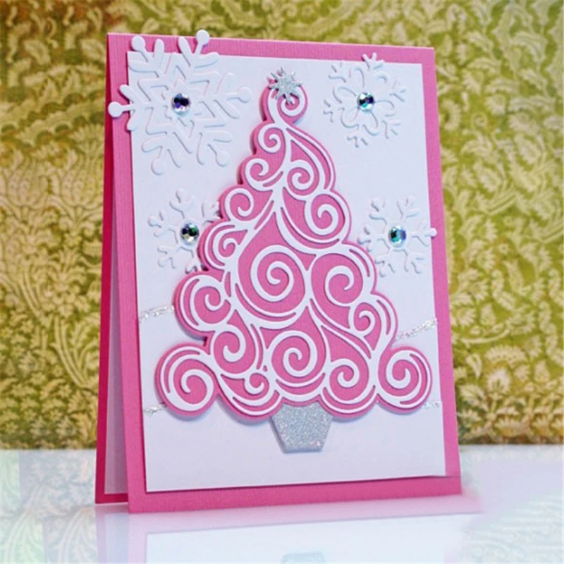 

YaMinSanNiO Christmas Tree Dies Metal Cutting Dies New Craft Frame Dies for 2019 Card Making Scrapbooking Paper Creative DIY