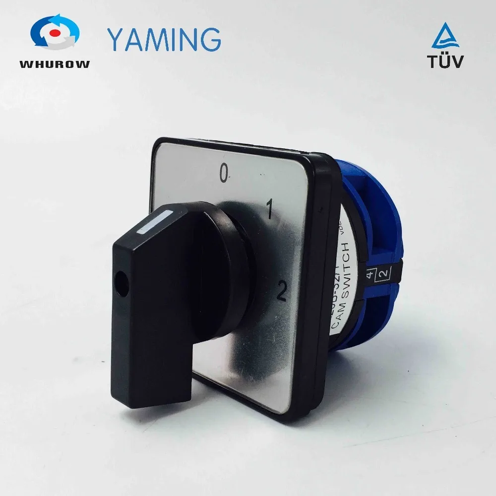 Cam switch Universal rotary switches 660V 32A 1 pole 3 position 0-1-2 electrical changeover silver contact CA20B-32/1 LW26 Cam switch Universal rotary switches 660V 32A 1 pole 3 position 0-1-2 electrical changeover silver contact CA20B-32/1 LW26