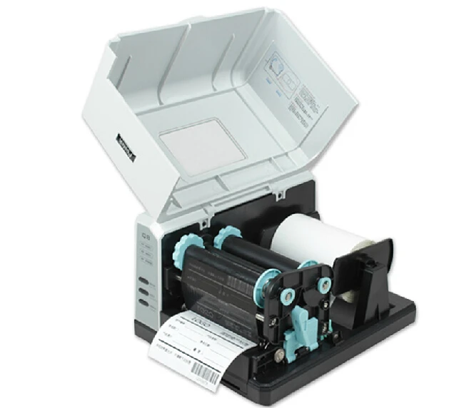 Cheap thermal transfer barcode sticker printer printing jewelry PET hang tag Label with free design software ribbon printer|barcode printer|sticker