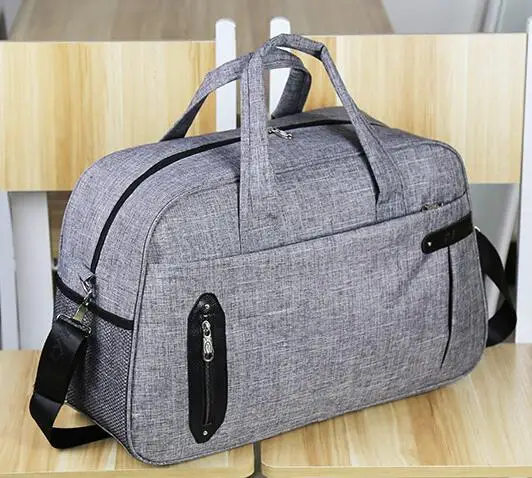 Оксфорд водонепроницаемый большой емкости мужская дорожная сумка унисекс чемодан дорожные сумки Упаковка Кубики скидка 30% T518 - Цвет: GRAY