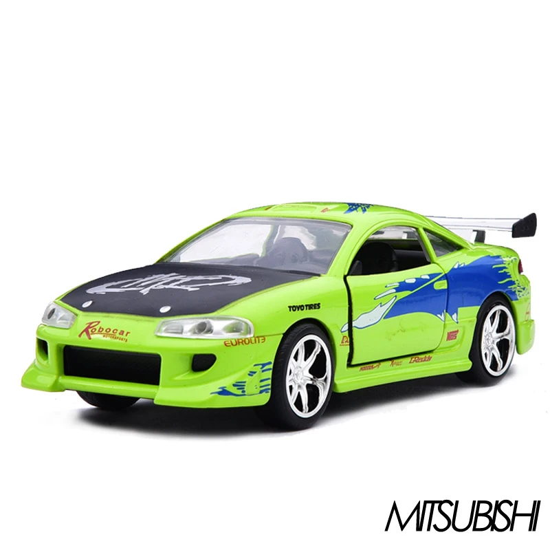 1:32 Jada Classical Fast and Furious 1995 Mitsubishi Eclipse Metal Alloy Diecast Model Car Toy For