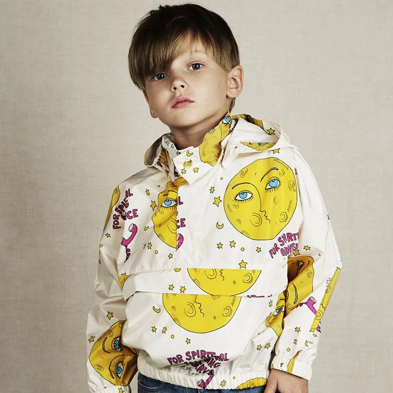 

BOBOZONE 2018 all-over print of yellow moons long sleeve Moon Jacket for kids summer autumn jacket