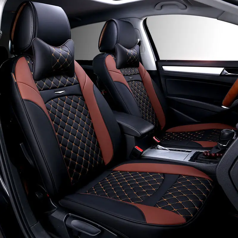 2018 6D чехол для спортивного автомобильного сиденья подушка из кожи Cadillac ATS CTS XTS SRX