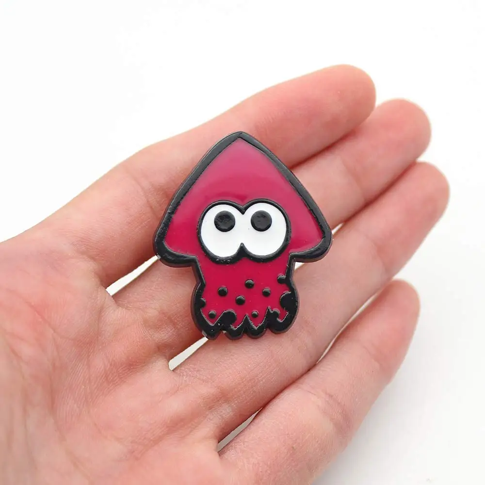 Splatoon 2 значок игра кальмар узор эмаль застежка Металлическая Кнопка Мультфильм