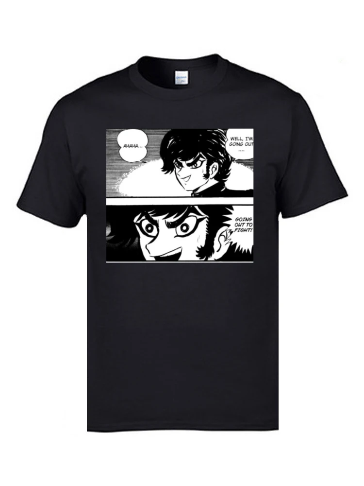 Футболки Devilman с рисунком манги для молодых людей топы и футболки из 100% хлопка