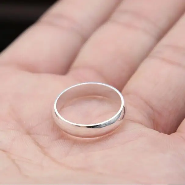 100 990 Silver Ring Real Pure Silver Ring Simple Style Ring Unisex Lovers Rings Aliexpress