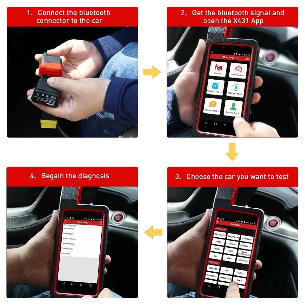 Orignal Запуск X431 Diagun 4 полная система Diagnotist инструмент X431 Diagun IV код сканер OBD2 Wi-Fi Bluetooth с 2 лет бесплатное обновление