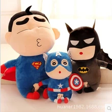 60 см Crayon Shin-Chan Человек-паук, Капитан Америка, Супермен плюшевая кукла японского аниме фигурка для лучшего подарка