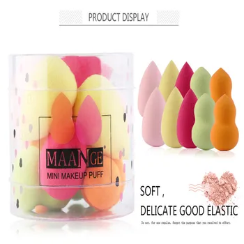 

10pcs Cosmetic Mini Puff Powder Puff Smooth Women's Makeup Foundation Sponge Beauty To MakeUp Tools Accessories Water-drop Shape