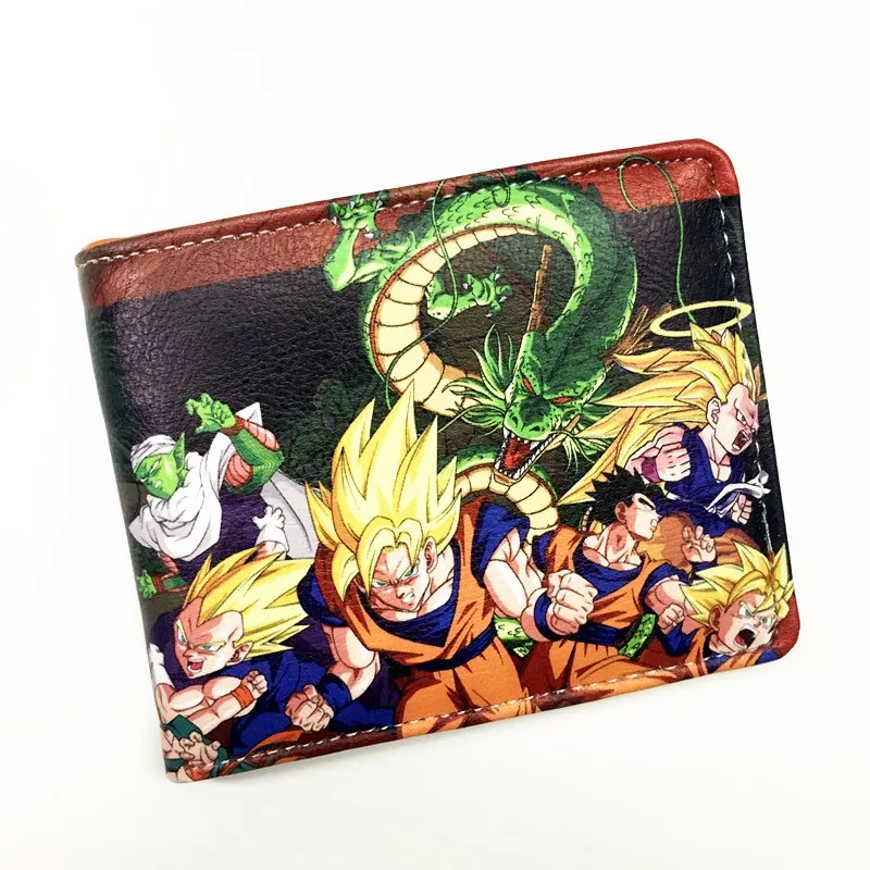 Dragon Ball Z кошелек для молодых мужчин и женщин студентов аниме модные короткие кошельки японский мультфильм комикс кошелек цена доллара