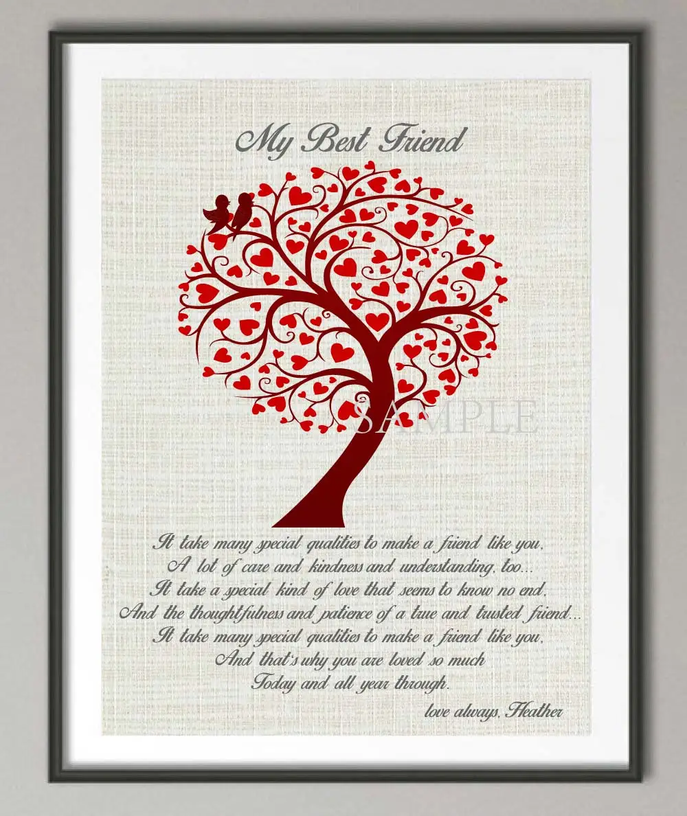Personalized Gift for Friend Best Friend quote poster print Pictures ...