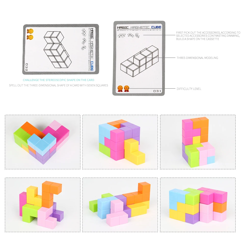 Магнитный магический куб, креативные DIY блоки, технические пластиковые строительные блоки, сильная Магнитная головоломка, дизайнерская интерактивная игрушка для детей