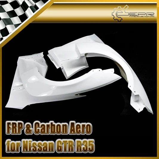 Discount For Nissan GTR R35 2013 VRS FRP Front Fender with louver fin (Inc 6 fins,side maker use F51 Fuga)(For OE front bumper)