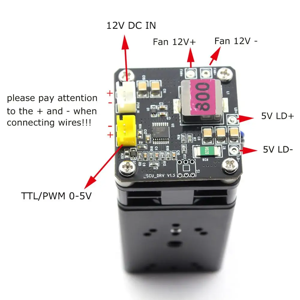 Oxлазеры высокой мощности 15 Вт DIY лазерная головка ttl 450нм синий лазерный модуль для ЧПУ гравировки резки фанеры и гравировки на нержавеющей стали