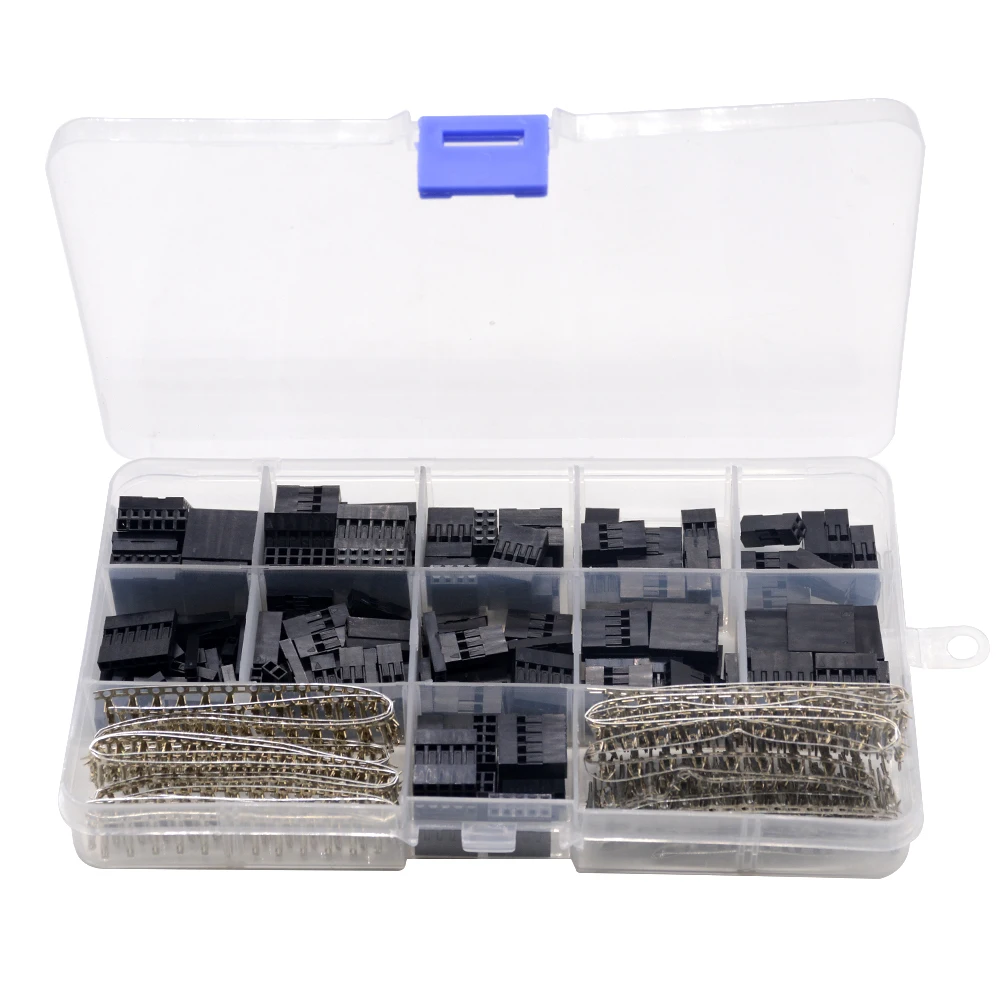 

620pcs/SET Jumper Wire Cable Pin Header Housing Connector Kit 2.54MM PCB Crimp with Male Female Terminal for Dupont