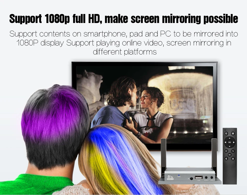 MiraBox HDMI WiFi Display For iOS Android Windows 10 Mac OS Airplay Miracast DLNA HDMI WiFi Display With IR Controller (11)